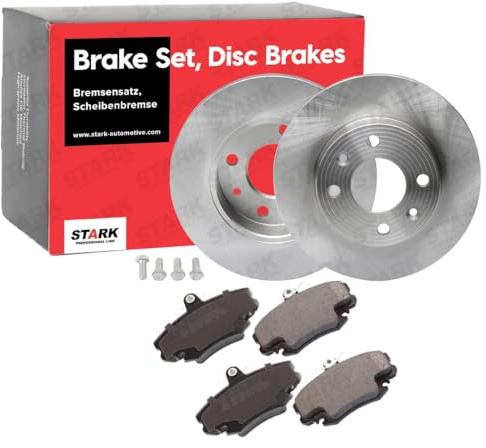 STARK Bremsen Satz Vorne 238,0mm Bremsscheiben und Beläge Komplett für RENAULT CLIO II (BB0/1/2, CB0/1/2) TWINGO I (C06) MEGANE I (BA0/1) CLIO I (B/C57, 5/357) TWINGO I Kasten (S06) MEGANE I Cabriolet