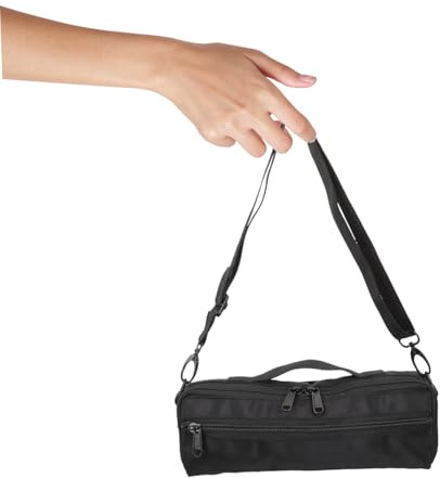 Alipis Borsa per Piccolo Custodia Imbottita Portatile e Facile da Trasportare Nero in Tela e Peluche per Uso Esterno a Mano