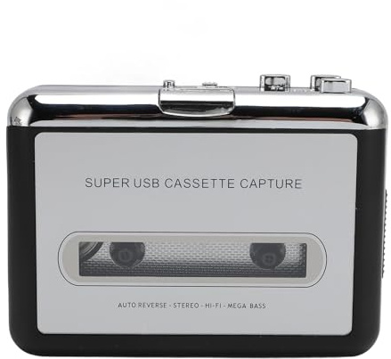 AKLOSIPY Convertisseur de Cassette USB en MP3 – Bande Portable vers Numériseur Numérique pour &, USB Plug-and-Play.Lecteur de Cassettes et Enregistreur avec écouteurs, Aucune Pile Requise