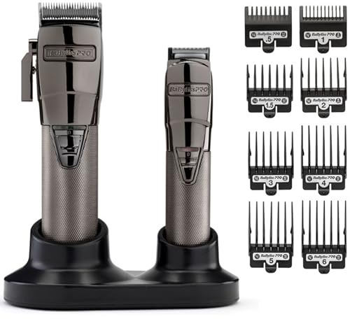 BaByliss Pro Tondeuse à cheveux et tondeuse sans fil Super Motor, lames en acier japonais, boîtier en métal filaire/sans fil