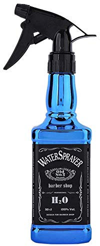 Jacksking Botella de Spray de salón, Botella de Spray de peluquería de 500 ml Salon Barber Hair Tools Rociador de Agua para jardinería doméstica, Botella de pulverizador de Agua(Azul)