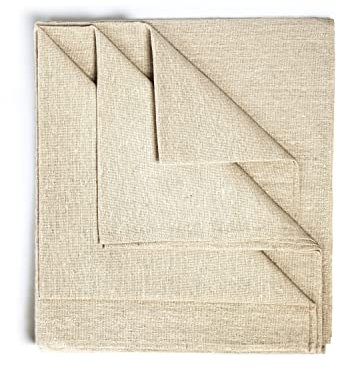 Natürlich Hanf Bäckerleinen 2er-Set | Teigtuch aus 100% Naturhanf | Extra groß (120x70cm) | nachhaltiges Leinentuch Brotbackzubehör für Brot & Baguette | Gärfolie Plastikfrei, Waschbar & Robust