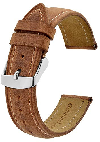 BISONSTRAP Klockarmband, vintage läderarmband, bandbredd: 14 mm 15 mm 16 mm 17 mm 18 mm 19 mm 20 mm 21 mm 22 mm 23 mm 24 mm