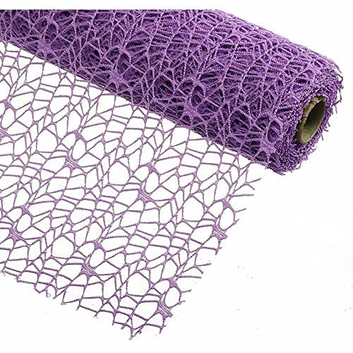 Rotolo A Rete Polycotton Viola Lilla 4,5 MT Spider Bobina FIORISTI FIORAI BOMBONIERA Decorazione Regalo Fiori