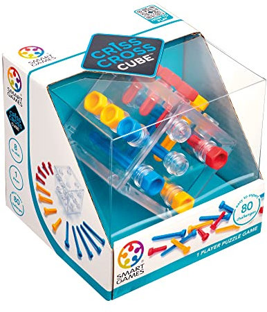 SmartGames Criss Cross Cube, Blau, Gelb, Rot