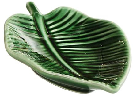 MUCKLILY Piatto Decorativo Per Gioielli Ceramica Forma Di Foglia Vassoio Multifunzionale Per Anelli e Accessori Organizer Elegante Per Scrivania e Comò