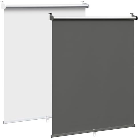 WOLTU Verdunkelungsrollo ohne Bohren, Klemmfix Thermorollo innen, Sicht- & Sonnenschutz Rollo, Schnurlos, Klemmrollo für Fenster & Türen, 80x150 cm, Anthrazit