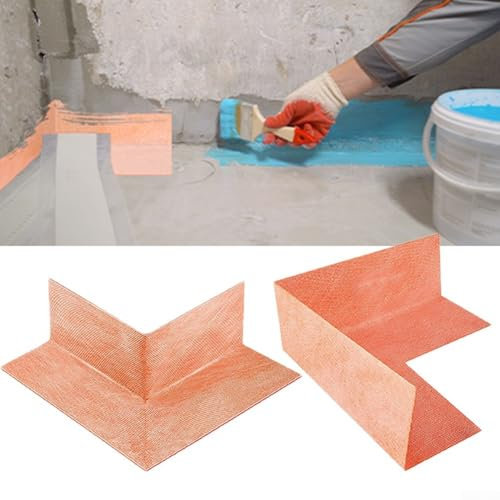 Emiif Membrana impermeable para ducha esquinera sin costuras para duchas, bañeras, cocinas y salas de vapor, esquinas de lavabo, balcones, pasillos y fregaderos (4 piezas en el interior)