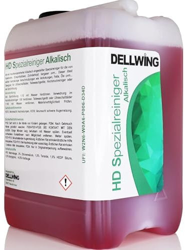 DELLWING detergente a ultrasuoni concentrato per carburatore, teste dei cilindri, iniettori, ugelli degli iniettori e altre parti, liquido per bagno a ultrasuoni e sporco ostinato, tanica da 5 litri