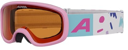 ALPINA PINEY 2.0 - Maschera da sci anti-appannamento, estremamente robusta e infrangibile, protezione UV 100% per bambini, white matt