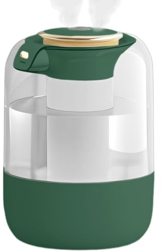 Luftbefeuchter Schlafzimmer Top-Fill Humidifier - 2L 360° Doppeldüse Raumbefeuchter mit 7 Farben Nachtlicht, Timer, Aroma Disc, für Babys Und Pflanzen (Grün)