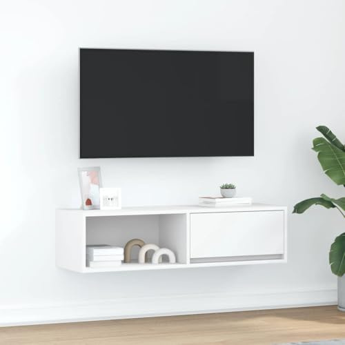 2 pezzi mobili TV vintage effetto legno soggiorno supporto TV media console mensola da parete 60 x 31 x 25,5 cm materiale legno mobili moderni per la casa stoccaggio