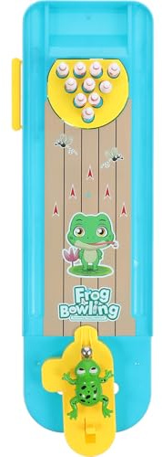 NOLITOY Mini Frog Bowling Game Set, Indoor Tabletop Educational Bowling, Parent Interactive Plaything for Family Fun and Birthday Parties