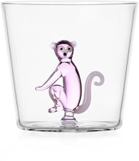 Ichendorf Milano - Tumbler mono rosa, colección Savannah, 30 cl, vidrio borosilicato, hecho a mano