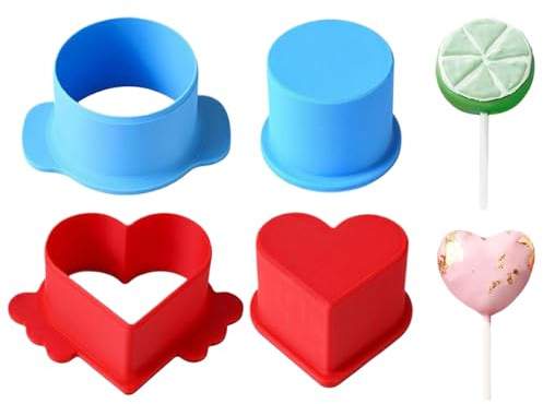 Ensemble de machine à Cake Pop - Moule à poussoir en silicone de 3,82 pouces | Ensemble de presse à formes avec brochettes | Accessoires de desserts pour la pâtisserie à domicile | Outil pédagogique p