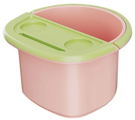 Sdlnklm para Pies Cubeta Baño Pies Multifunción con Diseño Alto Y Fondo Plástico Grueso con Asas Almacenamiento Práctico Adecuada para, Rosa