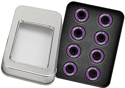F Fityle Roulement 608RS, roulements à Billes scellés en Caoutchouc ABEC-11 8x22x7mm, Haute Vitesse 608-RS pour Skateboard, 8 pièces, Violet