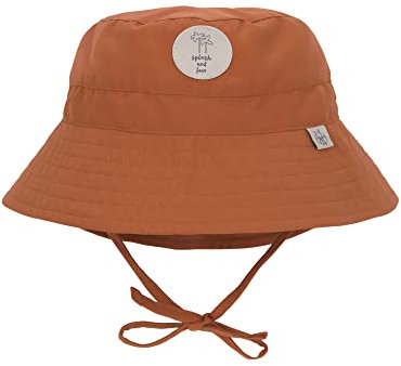 LÄSSIG Baby Kinder Fischerhut Sonnenhut Strandhut Kinderhut Atmungsaktiv Sonnenschutz UV-Schutz 80/Sun Protection Fishing Hat rust, 7-18 Monate, Größe: 46/49