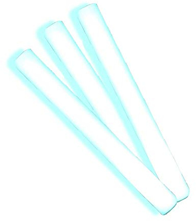 10 bastoncini di schiuma luminosi a LED, 48 x 4 cm, per matrimoni, bastoncini luminosi, per feste (bianco)