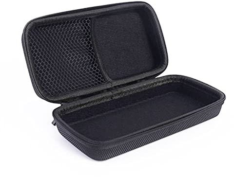 Generic Microphone Storage Box Data Cable Carrying Pouch Cover Portable Travel Electronics Protecting Organizer Case EVA Hard Shell Microphone Cable Box with Mesh Compartment (Black)