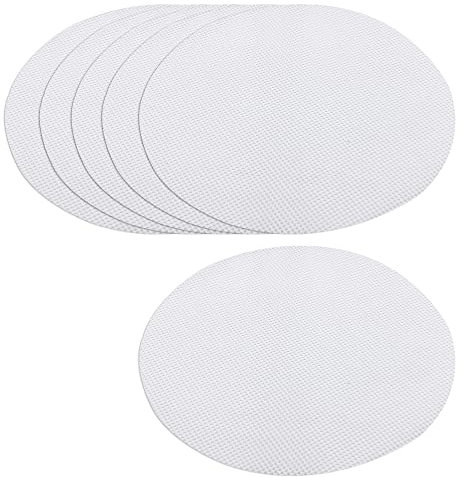 CLVPAI Silikon Dehydrator Blätter-Antihaft-Dampfgarer-Einlagen,Netzmatte,Bambusdämpfer Ersatzbaumwolltuch,für gedämpfte Brötchen, Knödel, Backen, Gebäck (32cm, Silikon rund)