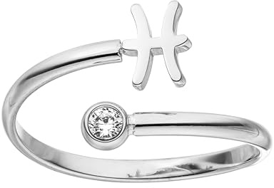 Purelei® Anello con segno zodiacale – Anello da donna impermeabile in acciaio inox durevole – Anelli regolabili da 50 a 60 – Gioielli alla moda per il tuo look personalizzato