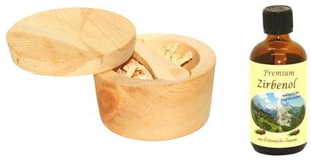 Fangomed Dekoratives Zirbenduftset samt Zirbenöl, aus edlem, handgefertigten österreichischen Zirbenholz; (mit Zirbenöl (10 ml))