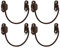 XFORT 4 Pack Viper Thumbturn Locking Cable Window Restrictor in Brown, Keyless Durable Window Safety Lock for Child Safety and Window Security