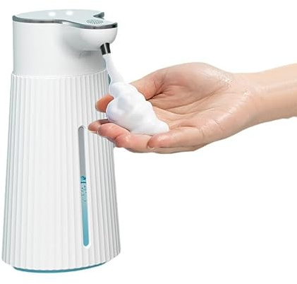 Tvålpump automatisk väggmontering 400 ml elektrisk tvåldispenser med infraröd sensor, USB-uppladdningsbar skumtvålpump ingen beröring, IPX6 vattentät för kök, badrum, skola, hotell