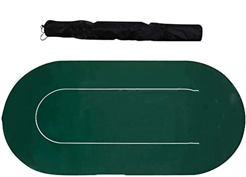 Portable Poker Table Top 1.8 X 0.9M Foldable Poker Card Tabletop Layout Portable Anti-Slip Rubber Board Game Mat Felt Game Table Fun Game Night Supplies - Cool Casino Gift for Kid (Color : C)