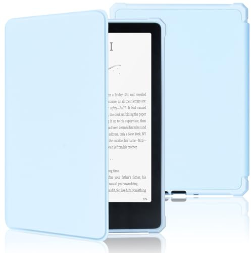 Custodia per 7 Kindle Paperwhite 2024 (12° generazione) in pelle PU, con scomparto per carte di credito, per Kindle Paperwhite Signature Edition (blu)
