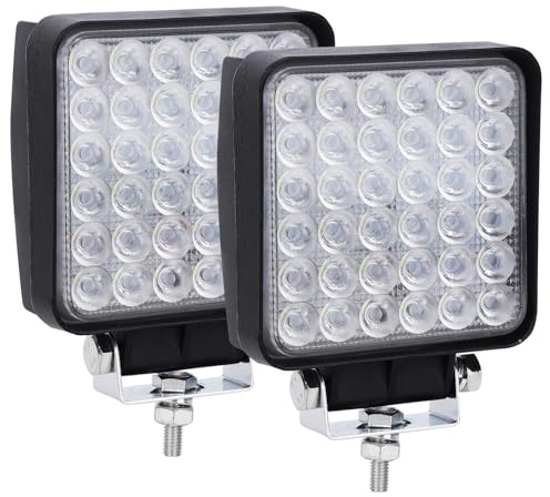 Foco LED 108W Focos LED Trabajo Tractor 12V 24V Faros Led Tractor Flood Lámpara Luz de Inundación IP67 Impermeable Faros Adicionales 6000K Luces de Antiniebla para 4x4 Coche Camión Barco Off Road