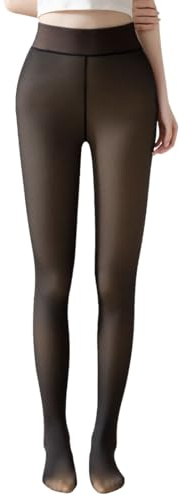 YUPZAR Calze Felpate Donna, Calzamaglia Termica Donna Invernali con Fodera in Pile Morbido, Alta Elasticizzata, Calzamaglia Coprenti a Vita Alta con Versione Lunga