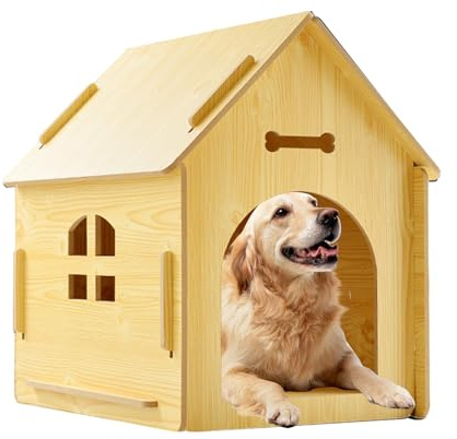Caseta para Perros Exterior | Perrera Impermeable Desmontable | Refugio Impermeable para Gatos De Exterior - para Mascotas De Razas Medianas Y Grandes para Jardín Y Patio