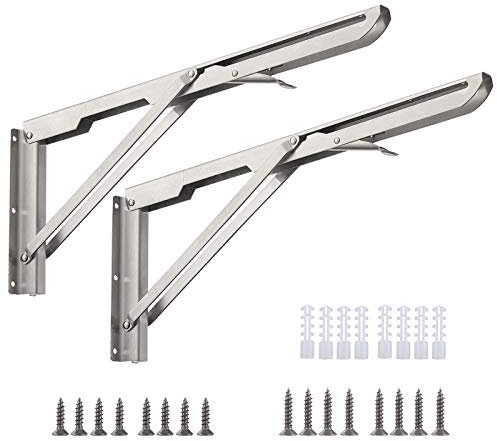 Regalträger, Klappbare Regalhalterung Schwerlastträger Schwerlast Klappwinkel Klappregal in 3 Größen Tragkraft bis zu max 70kg (300mm)