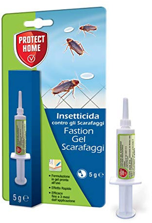 Protect Home Fastion Gel Scarafaggi, Insetticida gel pronto all’uso, Veleno scarafaggi, Efficace Elimina l’intera colonia in breve tempo, Azione per ingestione. Ambienti interni. 5g
