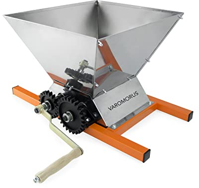 Varomorus Manual Soft Fruits Vegetables Berries Grape Crusher Grinder 7 Gallons (Stainless Steel)