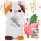 SWTOIPIG Talking Repeats What You Say Cat, Plush Stuffed Animal Interactive Electronic Pet, Dancing and Shaking Recording Toy, Animated Toy Pet Gift for Boys and Girls, H:7‘’