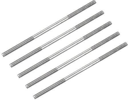 METALLIXITY Doppia Filettata Blocco Viti (M4 Filo 100mm Lunghezza) 5pz, 304 Acciaio Inox Doppio Filettato Stelo Bulloni - per Casa Manutenzione