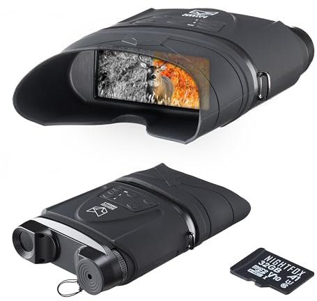 Digital mörkerseende – Nightfox Corsac 2, med 1080p HD-inspelningsfunktion och 32 GB minne, 200yd+ räckvidd, uppladdningsbar kikare med mörkerseende för soft senniper turneringar