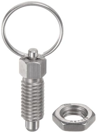 QUARKZMAN Pasador de Resorte con Anillo de Tracción Tamaño de Rosca 5/16˝-18 Longitud de Rosca de 0.63 Cabeza Redonda de Acero Inoxidable Pasador Retráctil No Bloqueable