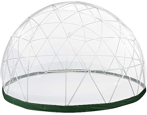 Tenda a cupola da giardino con copertura trasparente in TPU da 3,6 m, impermeabile, per patio, sala da pranzo, senza cornice, per patio, privacy e riparo