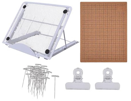 Gitohoni Macrame Board Set con Tablero Decorativo Reutilizable Soporte Metálico Ajustable 50 Alfileres Y 2 Pinzas Adecuado para Proyectos en Casa Clases de Man, 40.7 X 30.6 Cm