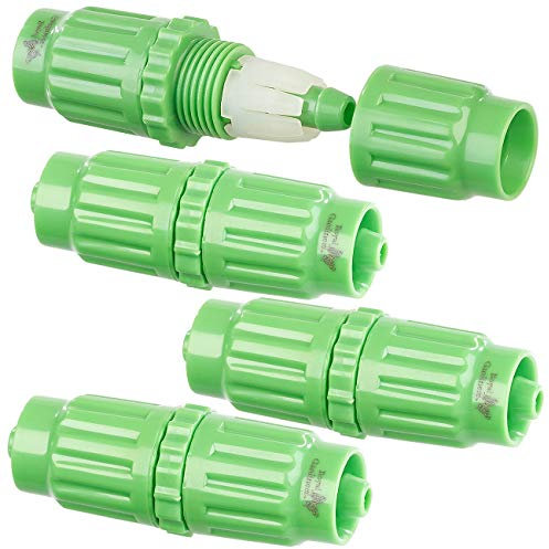 Royal Gardineer Zubehör zu Gartenschlauch kürzen: 4 Kupplungen zur Reparatur dehnbarer Gartenschläuche PRO.V2, V3 & V5 (Gartenschlauch-Schnellkupplung, Verbindungsstücke, Schrumpfschlauch)