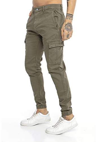 Redbridge Män joggare denim cargobyxor färgade jeans jeans smala ben