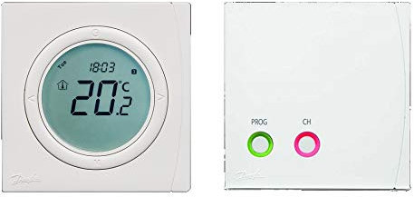 Danfoss TP5001RF+RX1-S Wireless Programmable Room Thermostat and Receiver