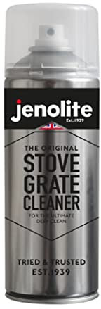 JENOLITE Stove Grate Cleaner | 400ml | Removes Fingerprints, Soot, Ash, Carbon, Grease & Tar - Ideal For Woodburners/Stoves, Fireplaces & BBQs