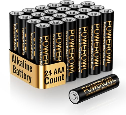 POWEROWL High-Capacity Alkaline AAA Batteries 24 Pack, 1.5v Long Lasting Triple A Battery, 10-Year Shelf Life
