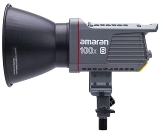 Aputure Amaran 100x S tvåfärgad COB-videolampa, kompakt och lätt LED-punktljus, 100 W 2700-6500 K nyckellampa för fotografering och videografi, kompatibel med Bowens Universal Tillbehör