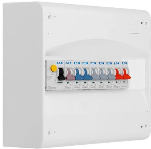EATON - Tableau 1 rangée pré-équipé 1 inter. diff. 40A type AC + 8 disjoncteurs